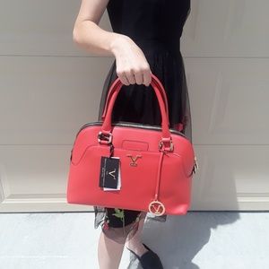 Cherry Red Leather Handbag